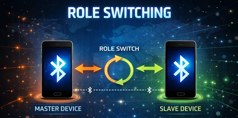 Bluetooth Role switching between two a Bluetooth Master and a Bluetooth Slave